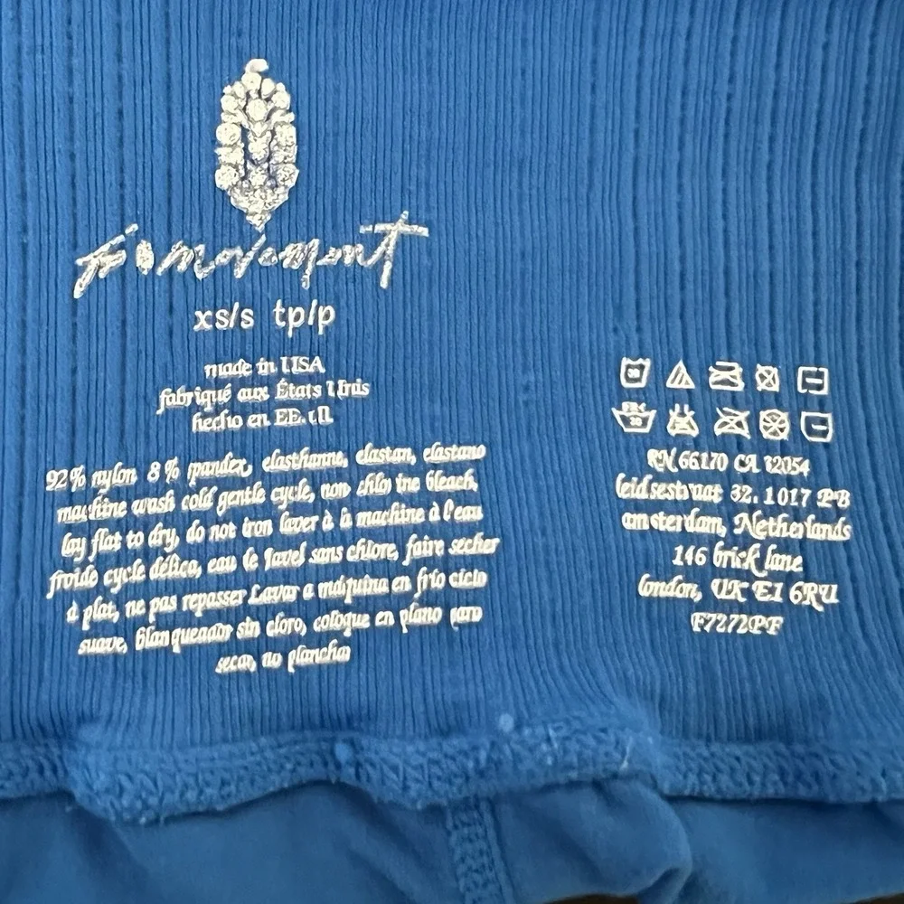 Free People Movement Legging Pants‎ XS Small Blue Good Karma Flare Pull On